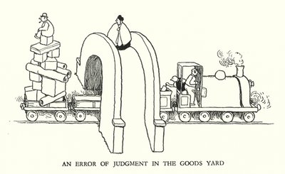 Illustration for Railway Ribaldry by W Heath Robinson by William Heath Robinson