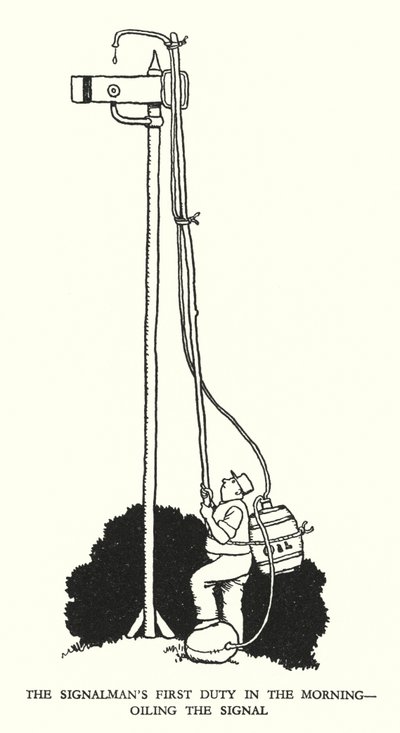Illustration for Railway Ribaldry by W Heath Robinson by William Heath Robinson