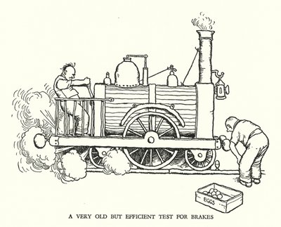 Illustration for Railway Ribaldry by W Heath Robinson by William Heath Robinson