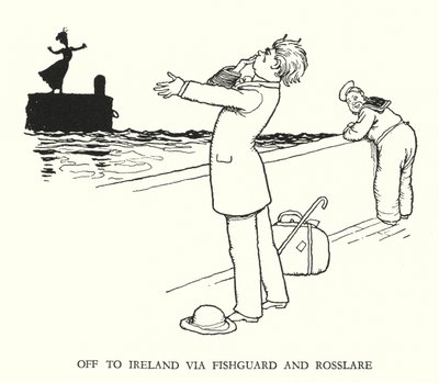 Illustration for Railway Ribaldry by W Heath Robinson by William Heath Robinson