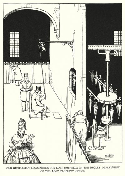 Illustration for Railway Ribaldry by W Heath Robinson by William Heath Robinson