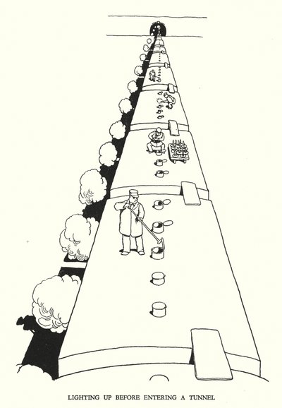 Illustration for Railway Ribaldry by William Heath Robinson