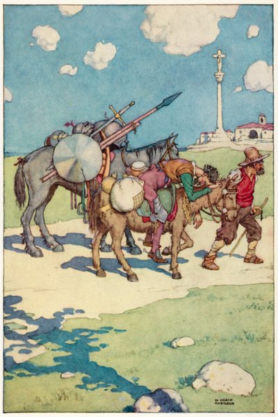 Illustration for The Adventures of Don Quixote by William Heath Robinson
