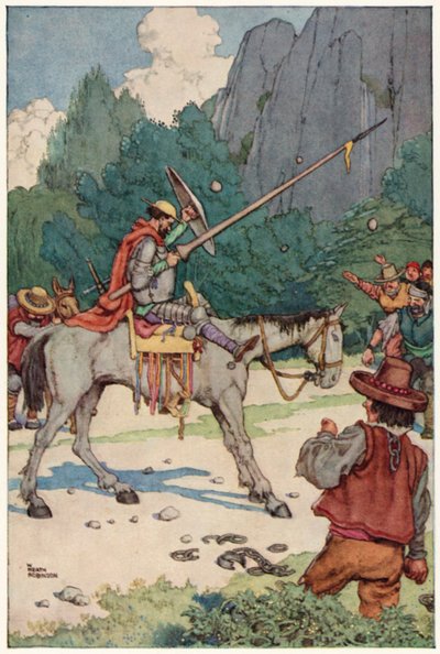 Illustration for The Adventures of Don Quixote by William Heath Robinson