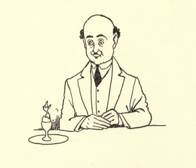 Man Surprised by Bird in His Morning Egg by William Heath Robinson