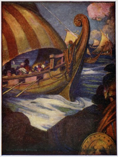 Many were the heroes who sailed away from Greece by William Heath Robinson