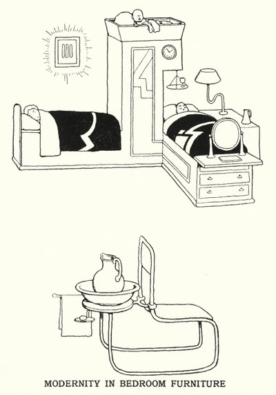Modernity in Bedroom Furniture by William Heath Robinson