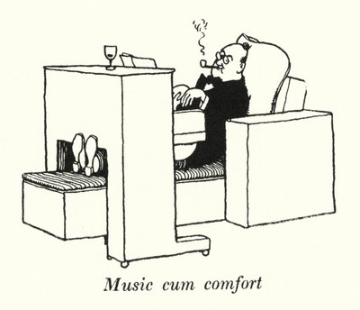 Music cum Comfort by William Heath Robinson