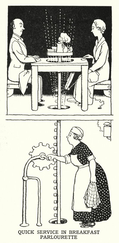 Quick Service in Breakfast Parlourette by William Heath Robinson