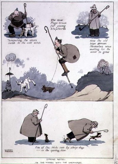 Spring Notes - In the meads with the shepherds by William Heath Robinson