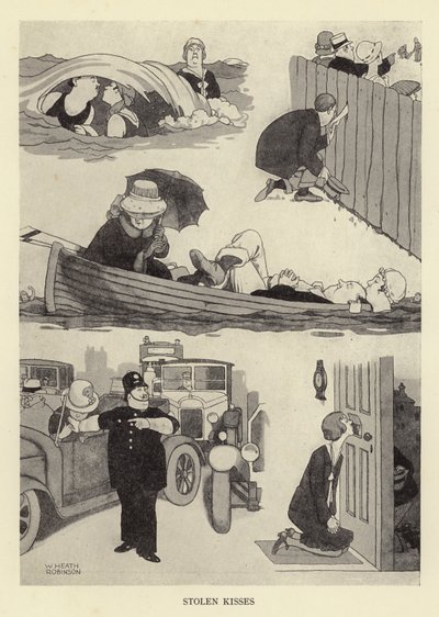 Stolen Kisses by William Heath Robinson