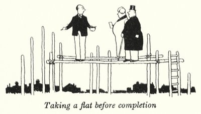 Taking a flat before completion by William Heath Robinson