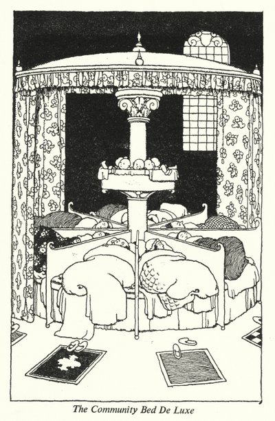 The Community Bed De Luxe by William Heath Robinson