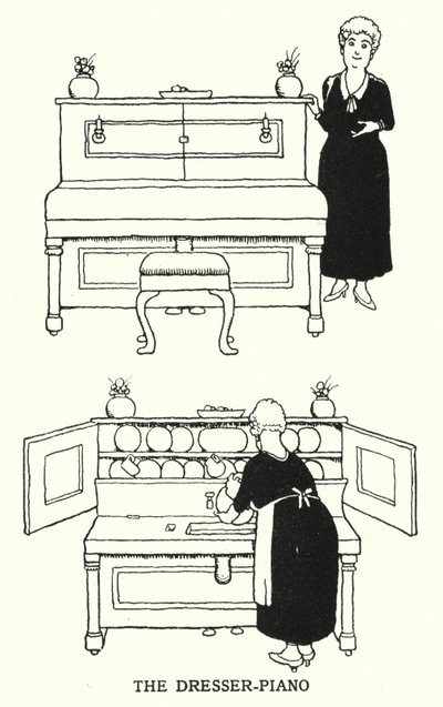 The Dresser-Piano by William Heath Robinson