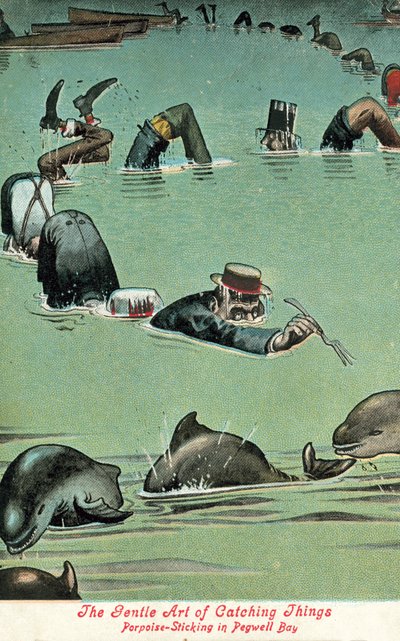 The Gentle Art of Catching Things - Porpoise Sticking in Pegwell Bay by William Heath Robinson