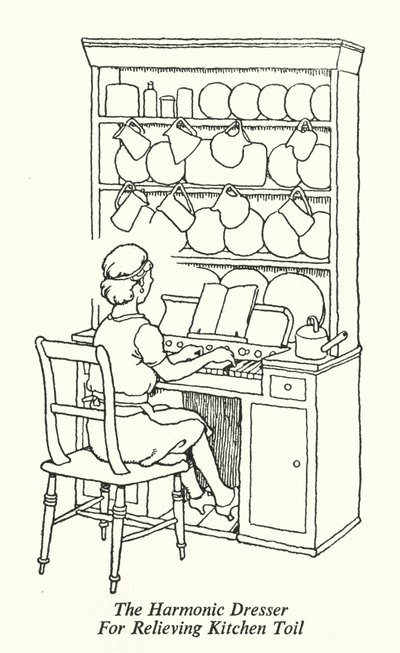The Harmonic Dresser For Relieving Kitchen Toil by William Heath Robinson