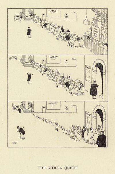 The Stolen Queue by William Heath Robinson
