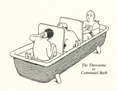 The Threesome or Communal Bath by William Heath Robinson