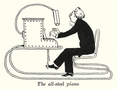 The all-steel piano by William Heath Robinson