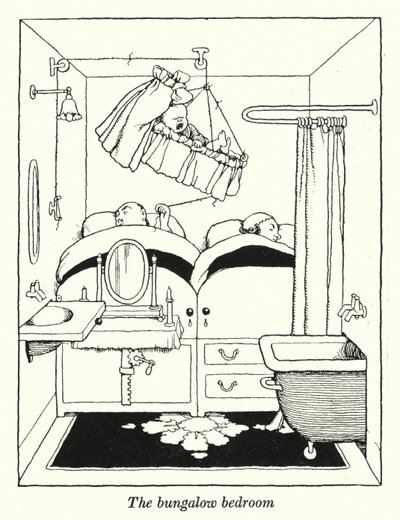 The Bungalow Bedroom by William Heath Robinson