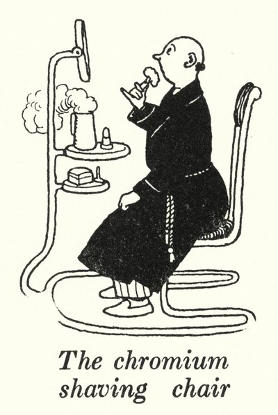 The chromium shaving chair by William Heath Robinson