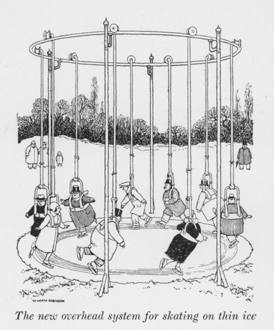 The New Overhead System for Skating on Thin Ice by William Heath Robinson