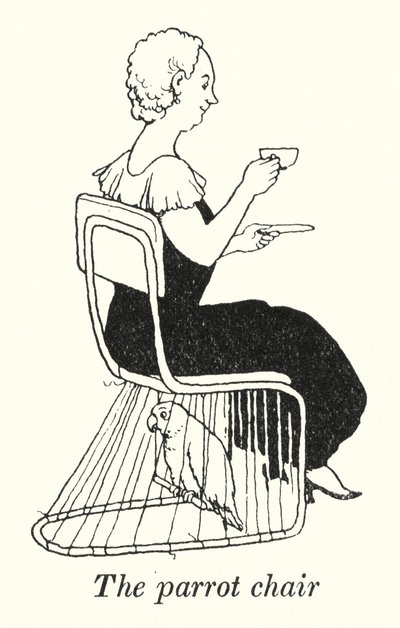 The parrot chair by William Heath Robinson