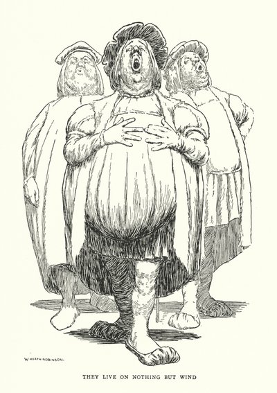 They live on nothing but wind by William Heath Robinson
