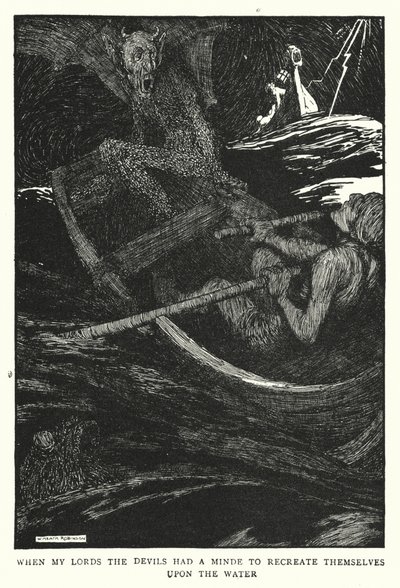 When My Lords the Devils Had a Mind to Recreate Themselves Upon the Water by William Heath Robinson