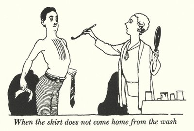 When the Shirt Does Not Come Home from the Wash by William Heath Robinson