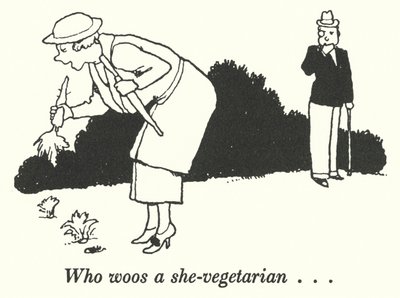 Who woos a she-vegetarian by William Heath Robinson
