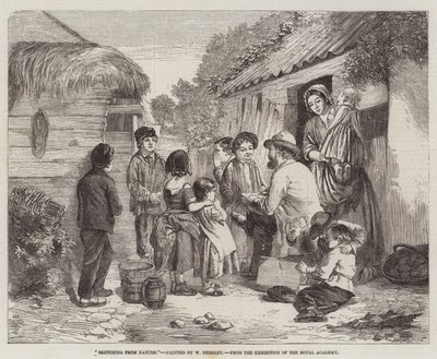 Sketching from Nature, from the Exhibition of the Royal Academy by William Hemsley