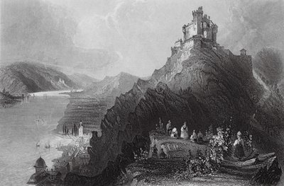 Braubach, and Castle of Marksburg, Rhine by William Henry (after) Bartlett