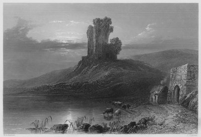 Remains of Kilcolman Castle by William Henry (after) Bartlett
