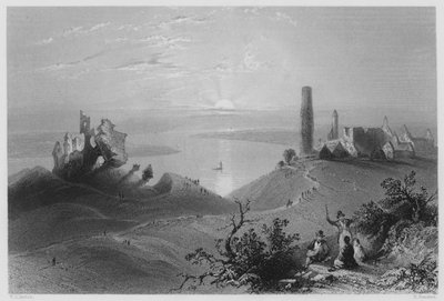 Seven Churches of Clonmacnoise, on the Shannon by William Henry (after) Bartlett