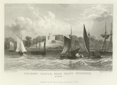 Belmont Castle, near Grays Thurrock, Essex by William Henry Bartlett