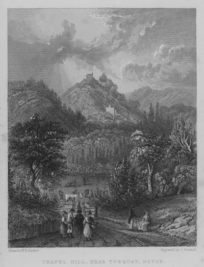 Chapel Hill, near Torquay, Devon by William Henry Bartlett