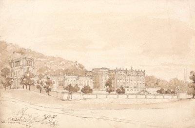 Chatsworth House, Derbyshire by William Henry Bartlett