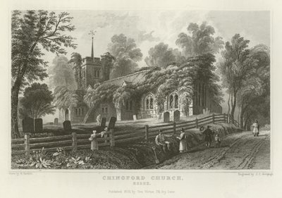 Chingford Church, Essex by William Henry Bartlett