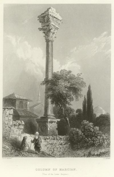 Column of Marcian, Constantinople by William Henry Bartlett