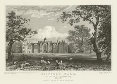 Gosfield Hall, the Seat of E G Barnard, Esquire, Essex by William Henry Bartlett
