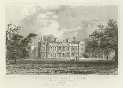 Hill-Hall, near Epping, the Seat of Sir William Smyth, Essex by William Henry Bartlett