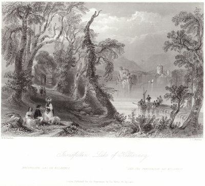 Innisfallen, Lake of Killarney by William Henry Bartlett