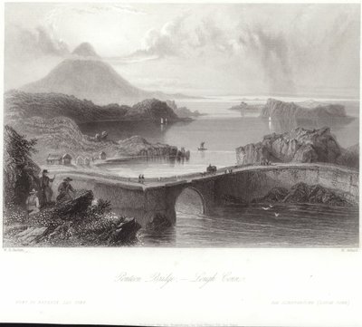 Pontoon Bridge on Lough Conn by William Henry Bartlett