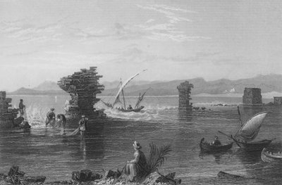 Remains of the Port of Tyre by William Henry Bartlett