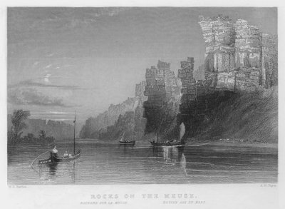 Rocks on the Meuse by William Henry Bartlett