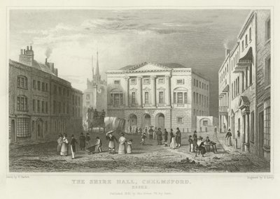The Shire Hall, Chelmsford, Essex by William Henry Bartlett