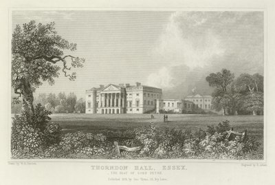 Thorndon Hall, Essex, the Seat of Lord Petre by William Henry Bartlett