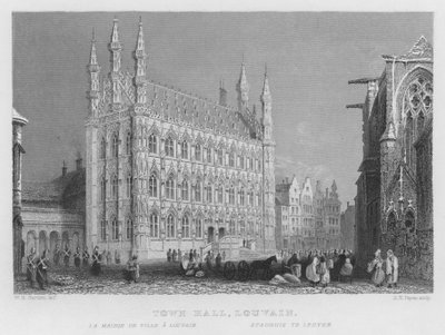 Town Hall, Louvain by William Henry Bartlett