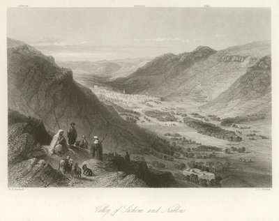 Valley of Sichem and Nablus, Palestine by William Henry Bartlett